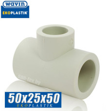 Тройник переходной Wavin D50x25x50 мм